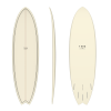 TORQ TET 6'3" FISH CLASSIC COLOR CREAM PATTERN 36LT
