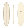 TORQ TET 6'6" FISH CLASSIC COLOR CREAM PATTERN 39.6LT