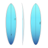 TORQ TET 6'8" FUN RETRO FADE BLU 41.8LT