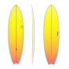 TORQ TET 6'10" FISH RETRO FADE YELLOW ORANGE 46LT