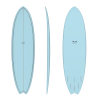 TORQ TET 6'10" FISH CLASSIC COLOR BLUE+PATTERN  46LT