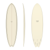 TORQ TET 7'2" FISH CLASSIC COLOR CREAM PATTERN 52.7LT