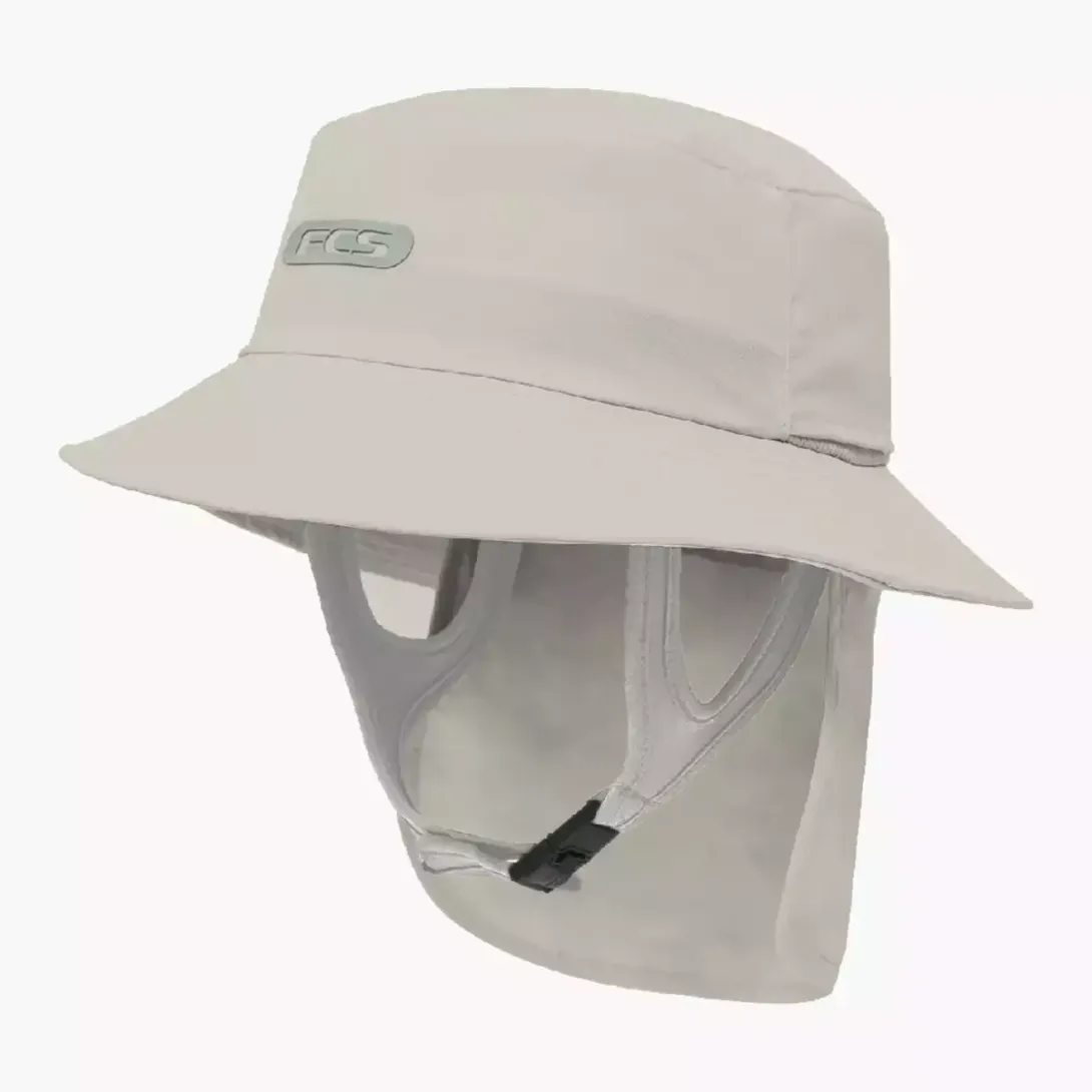 FCS ESSENTIAL SURF BUCKET HAT WARM GREY SMALL