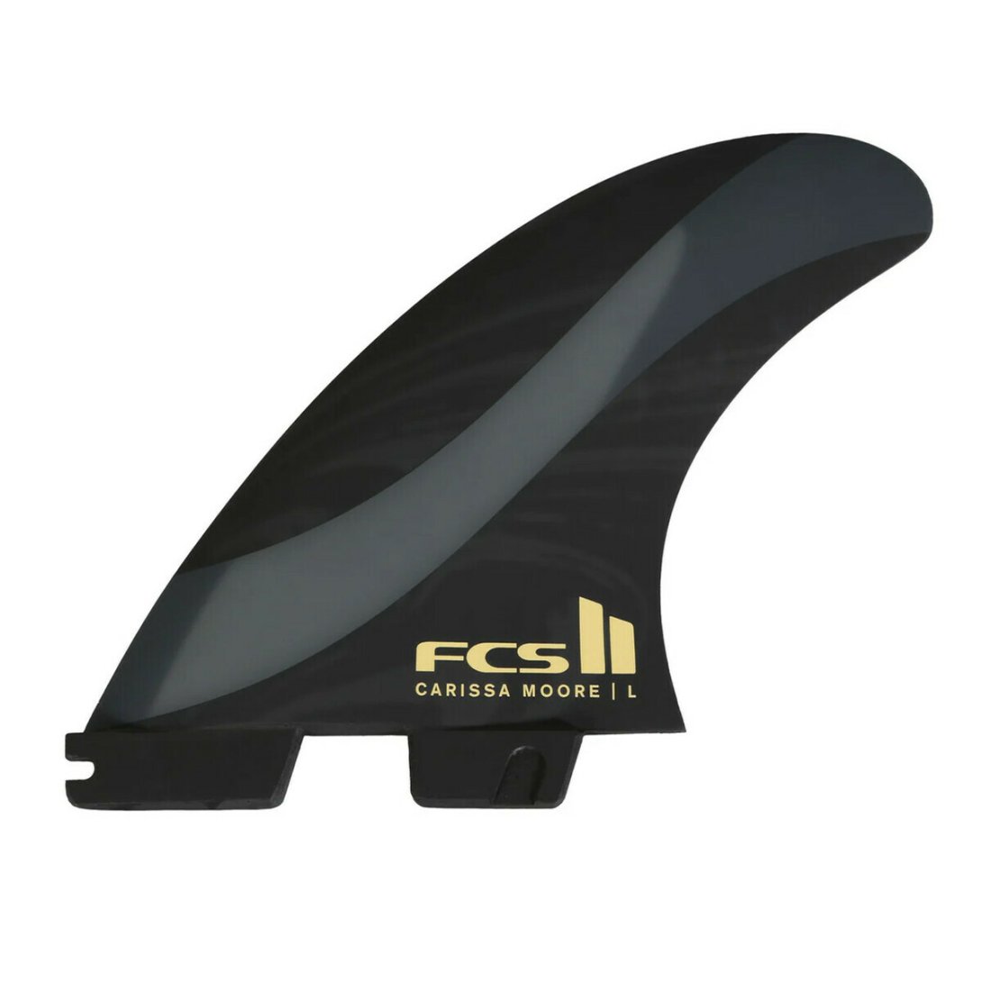 FCS II CARISSA MOORE PC MEDIUM BLACK TRI FINS NEW