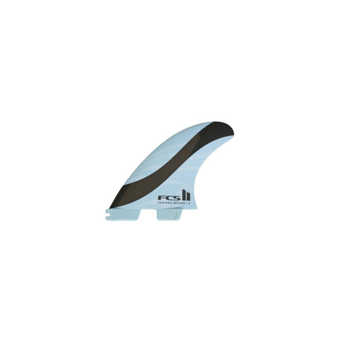 FCS II CARISSA MOORE PC MEDIUM BLU/BLACK TRI FINS NEW