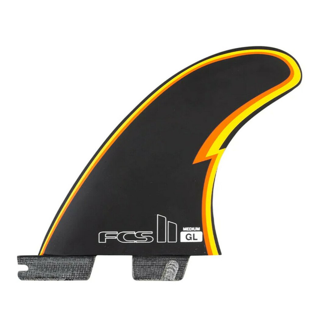 FCS II GERRY LOPEZ PC MEDIUM BLACK TRI-QUAD FINS