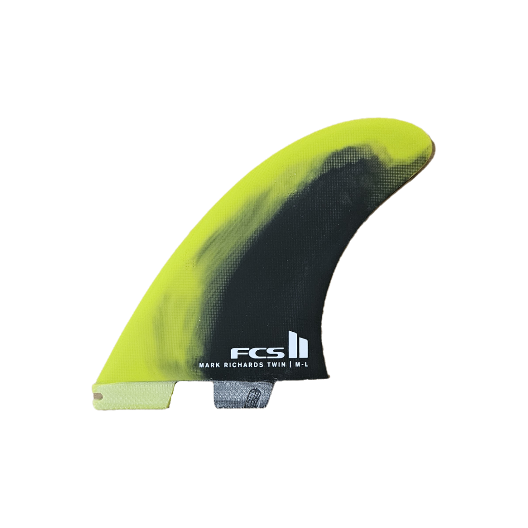 FCS II MARK RICHARD TWIN+1 PC M-L CYBER LIME/BLACK FINS NEW