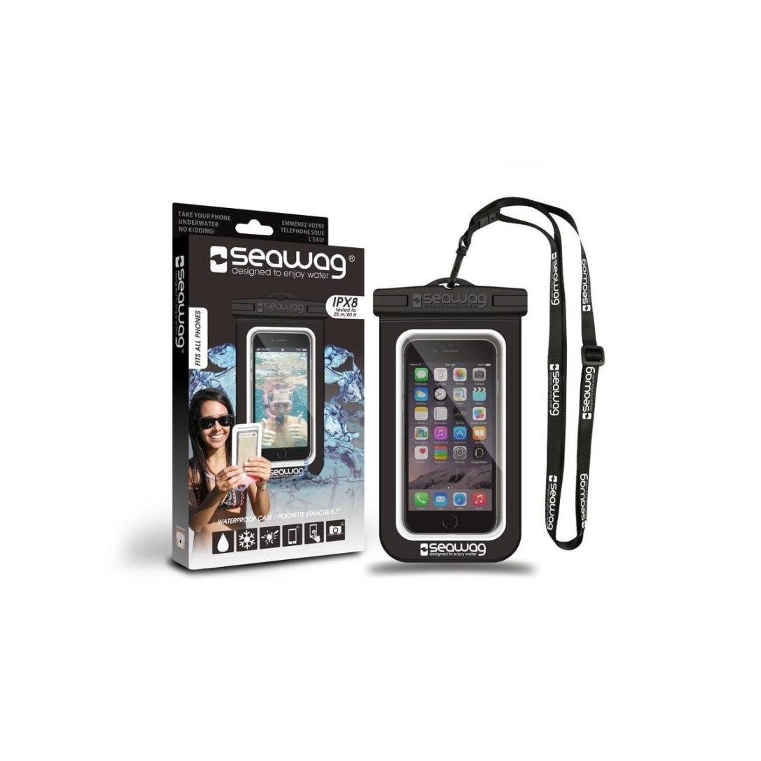 SEAWAG WATERPROOF CASE FOR SMARTPHONE BLACK-WHITE NEW