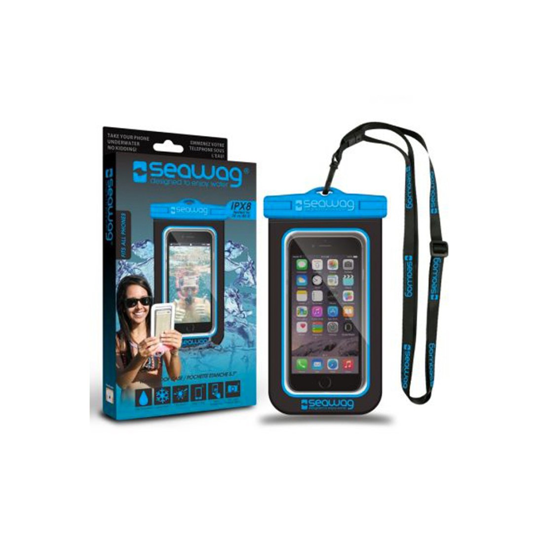 SEAWAG WATERPROOF CASE FOR SMARTPHONE BLACK-BLUE FLUO