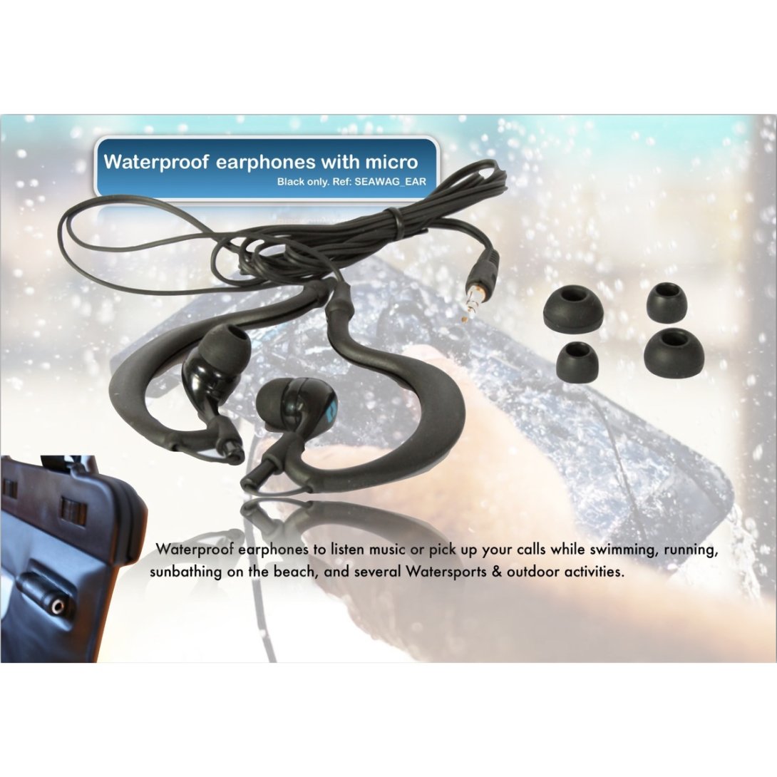 SEAWAG WATERPROOF AURICOLARI BLK CON MICROFONO