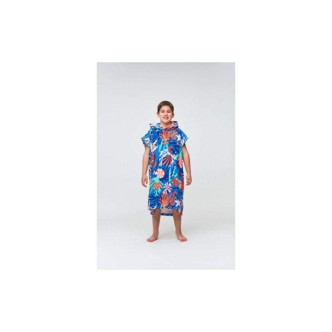 PONCHO AFTER TODDLER CORAL REEF 4-8 ANNI (110-130 CM)