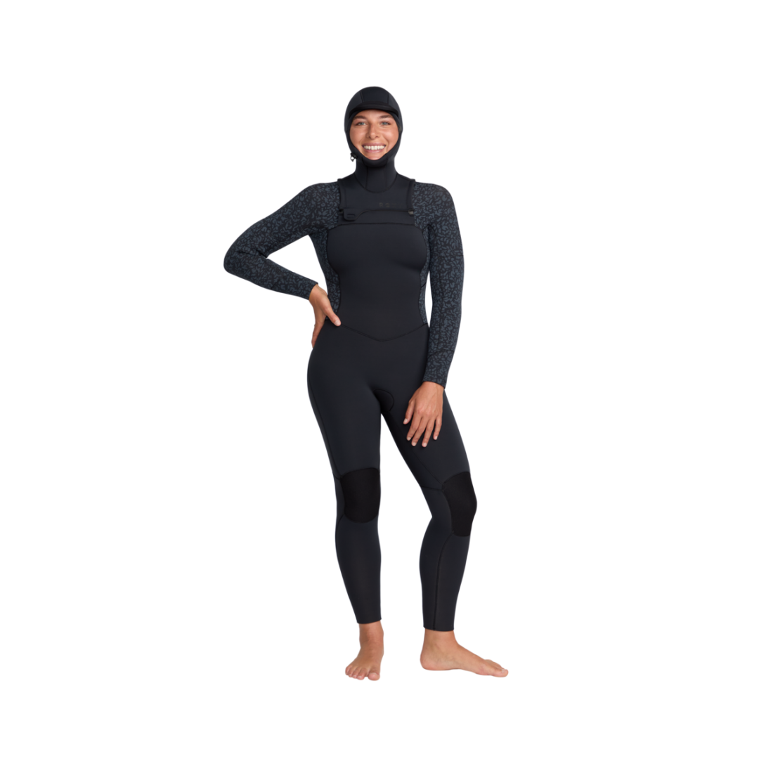 ROXY 5/4 SWELL HOODED FZ NATURAL FZ ANM