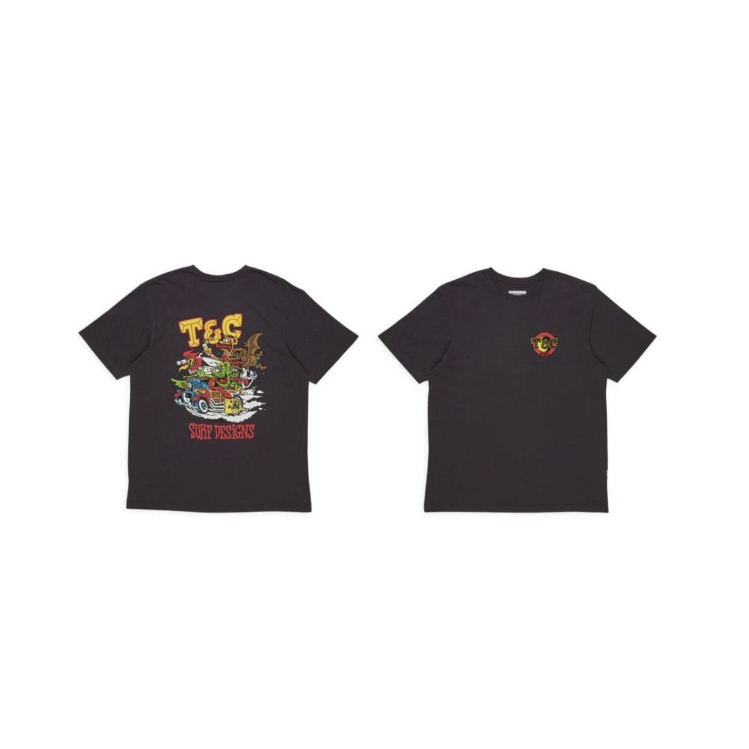 T&C JON FINK SCENE S/S TEE WASHED BLACK SCONTO 30%