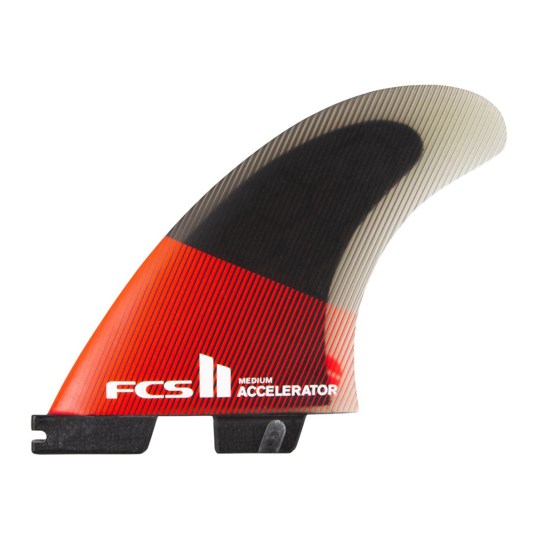 FCS II ACCELERATOR PC LARGE RED/BLACK TRI FINS