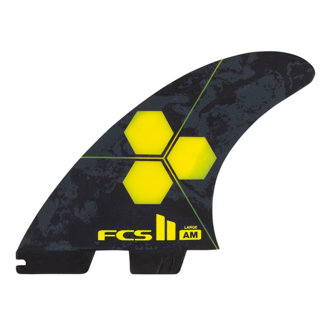 FCS II AL MERRICK PC LARGE YELLOW TRI FINS
