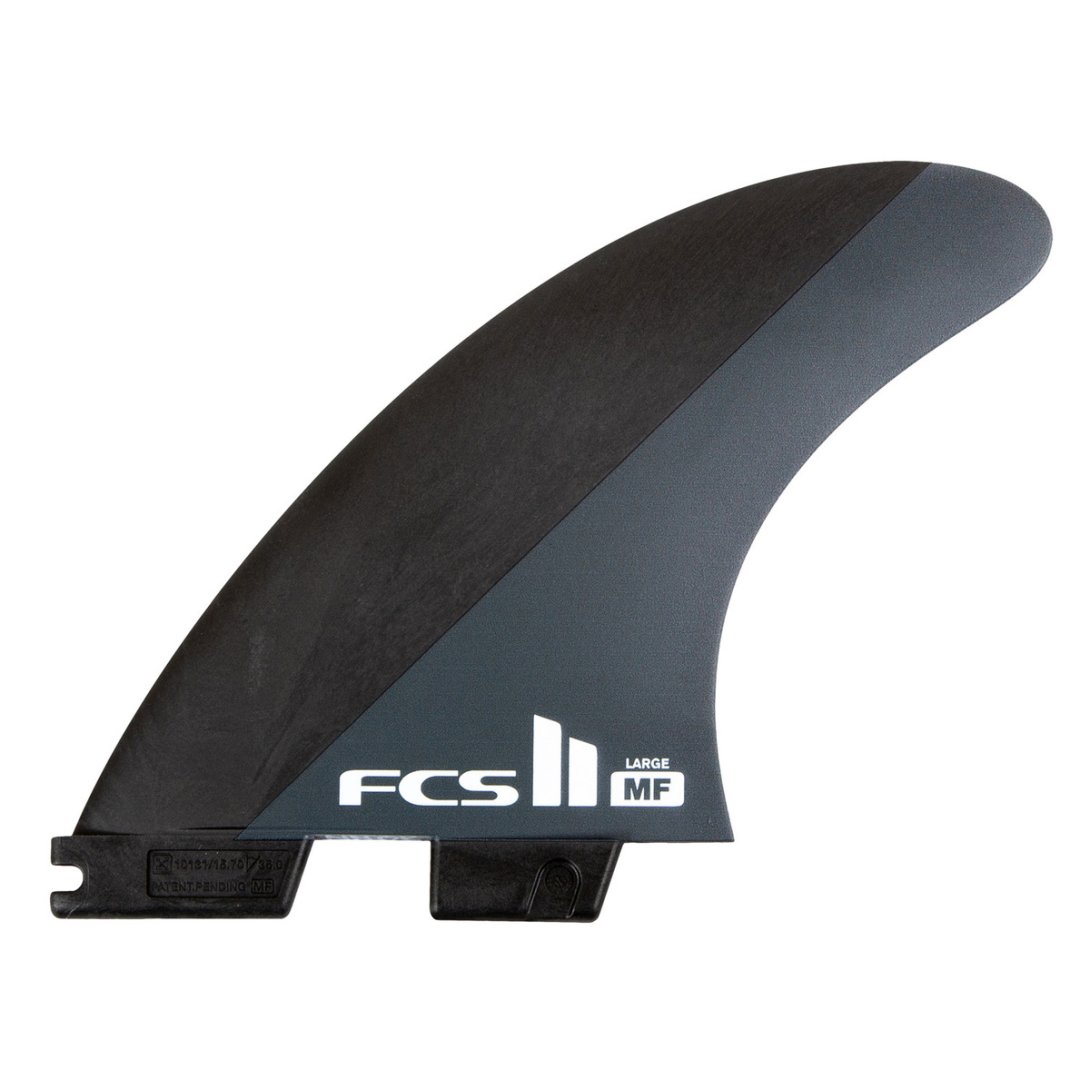 FCS II MICK FANNING NEO CARBON LARGE BLACK/CHARCOAL TRI FINS
