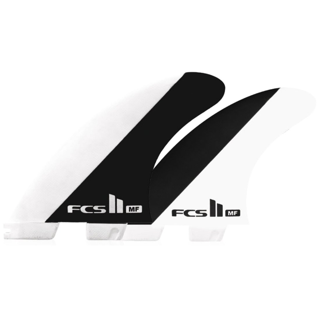 FCS II MICK FANNING PC MEDIUM BLACK/WHITE TRI FINS