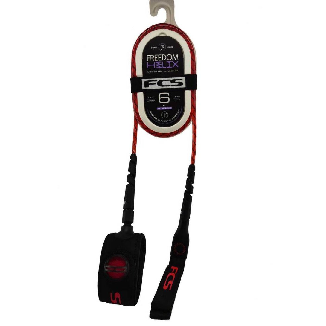 FCS LEASH FREEDOM HELIX 6' ALL ROUND RED/BLACK