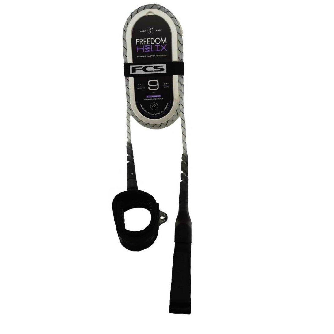 FCS LEASH FREEDOM HELIX 9' ALL ROUND NATURAL/BLACK