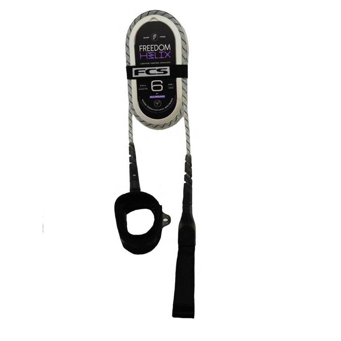 FCS LEASH FREEDOM HELIX 6' ALL ROUND NATURAL/BLACK