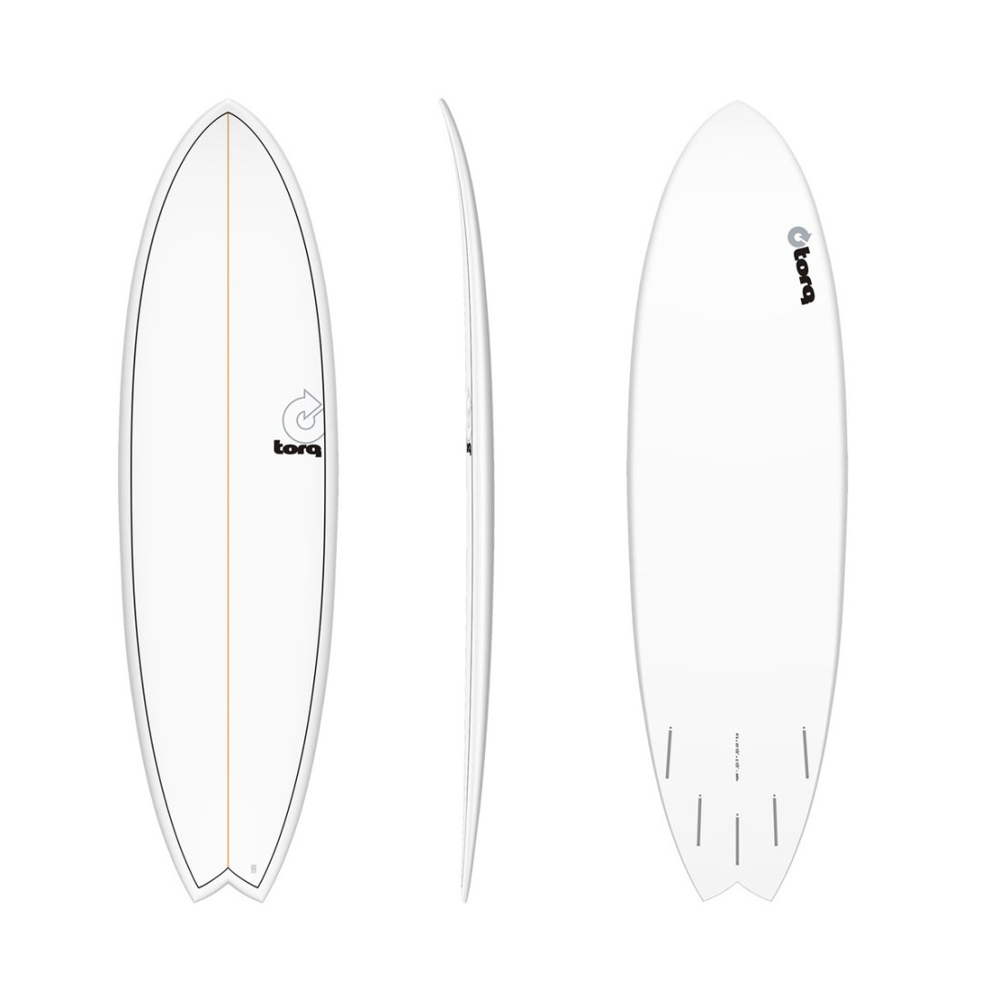 TORQ TET 6'3'' FISH WHITE PINLINE 36LT