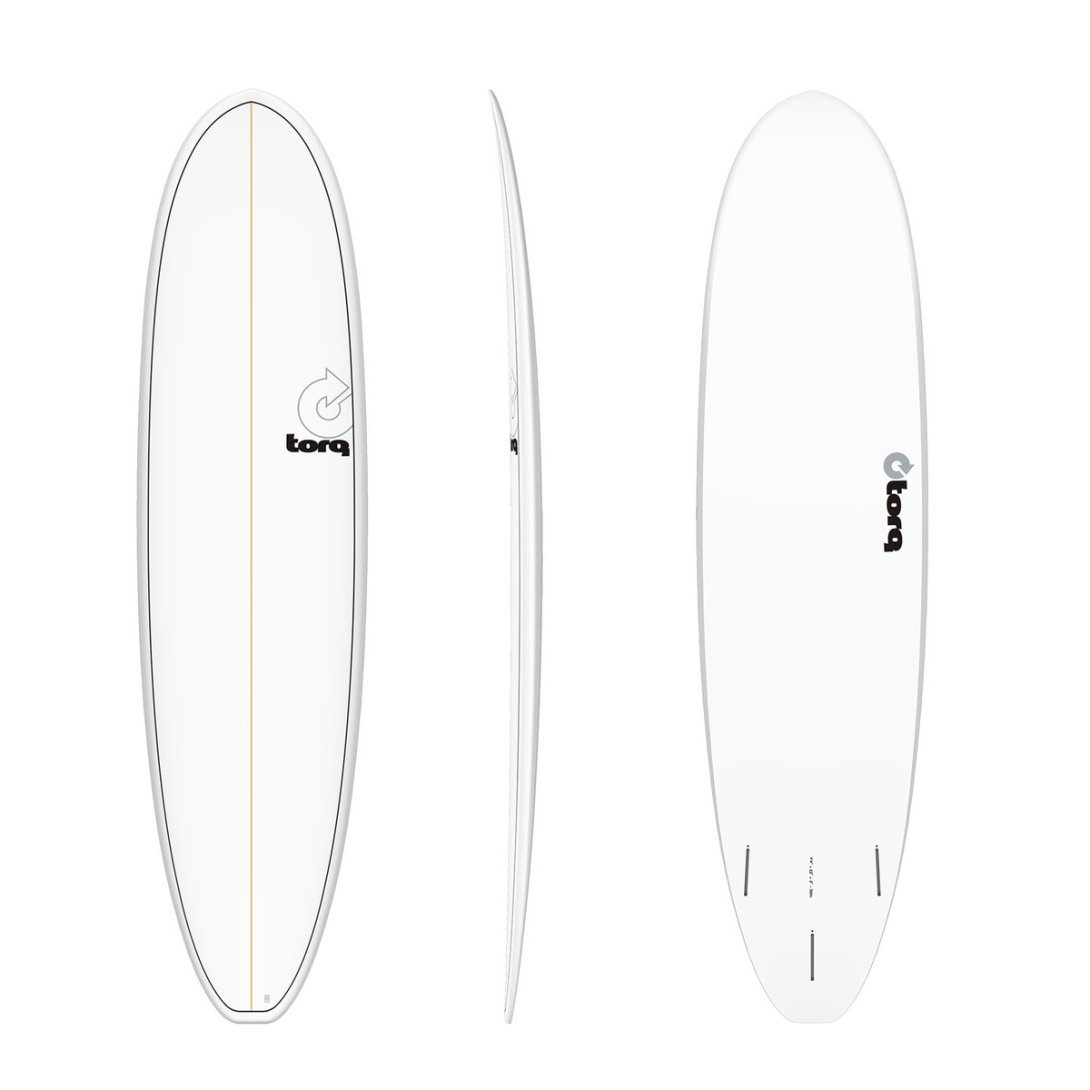 TORQ TET 7'4'' FUN V+ WHITE PINLINE 56LT