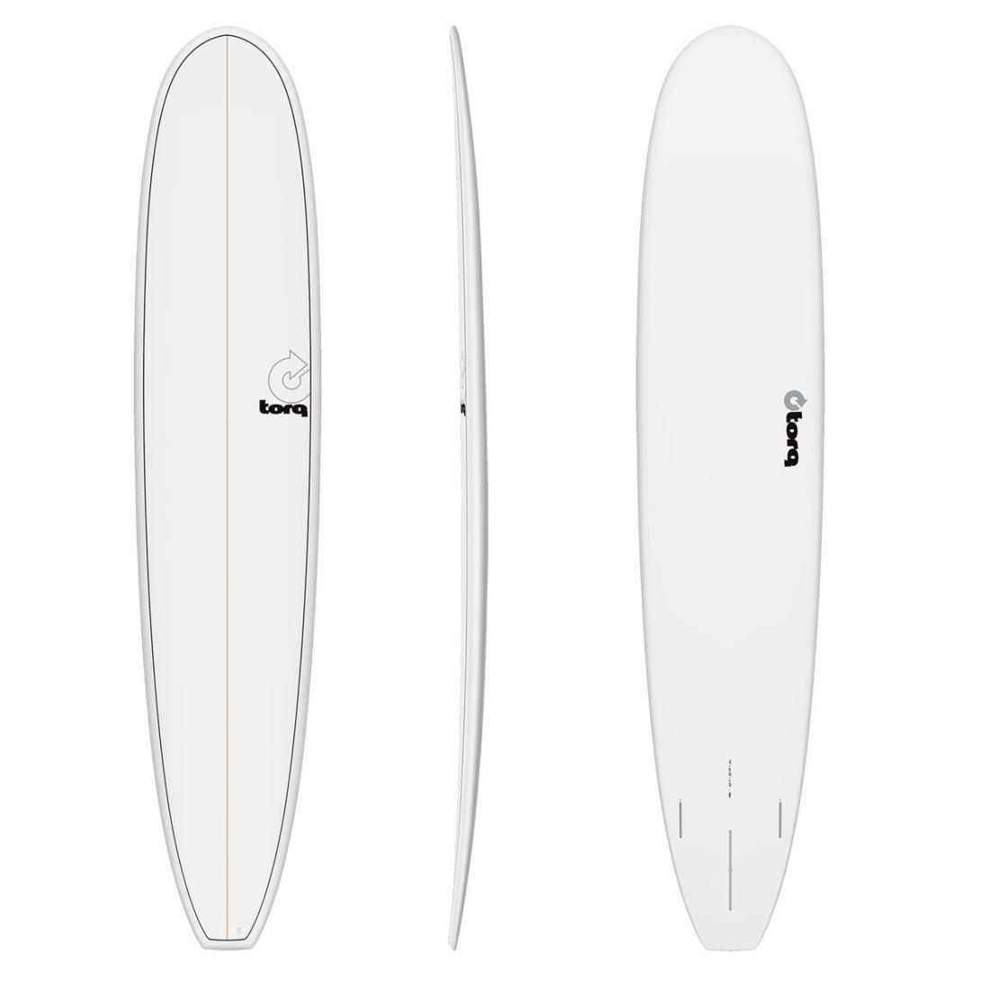 TORQ TET 9'6'' LONGBOARD WHITE PINLINE 88LT