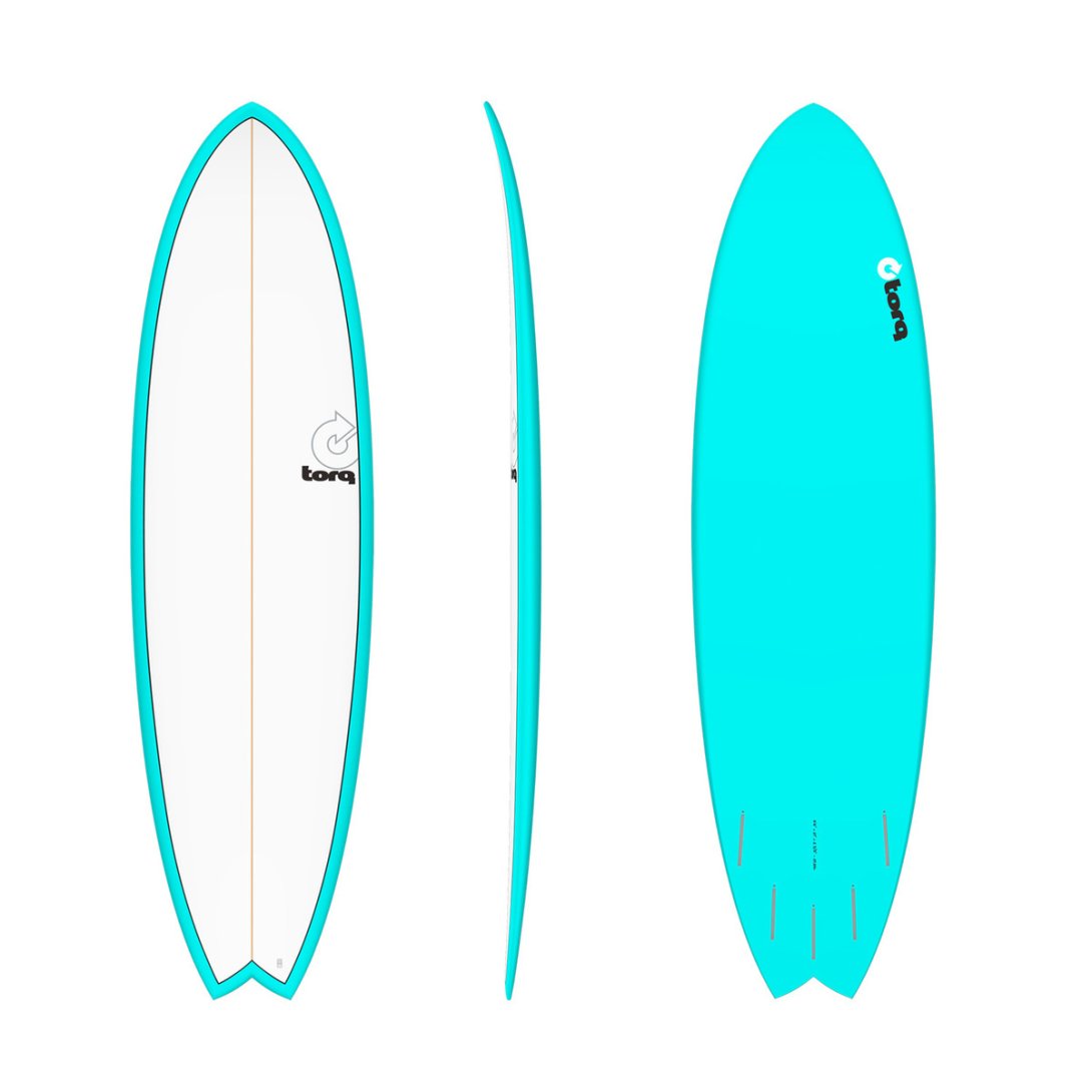 TORQ TET 6'6'' FISH PINLINE COLOR MIAMI BLUE 39.6LT