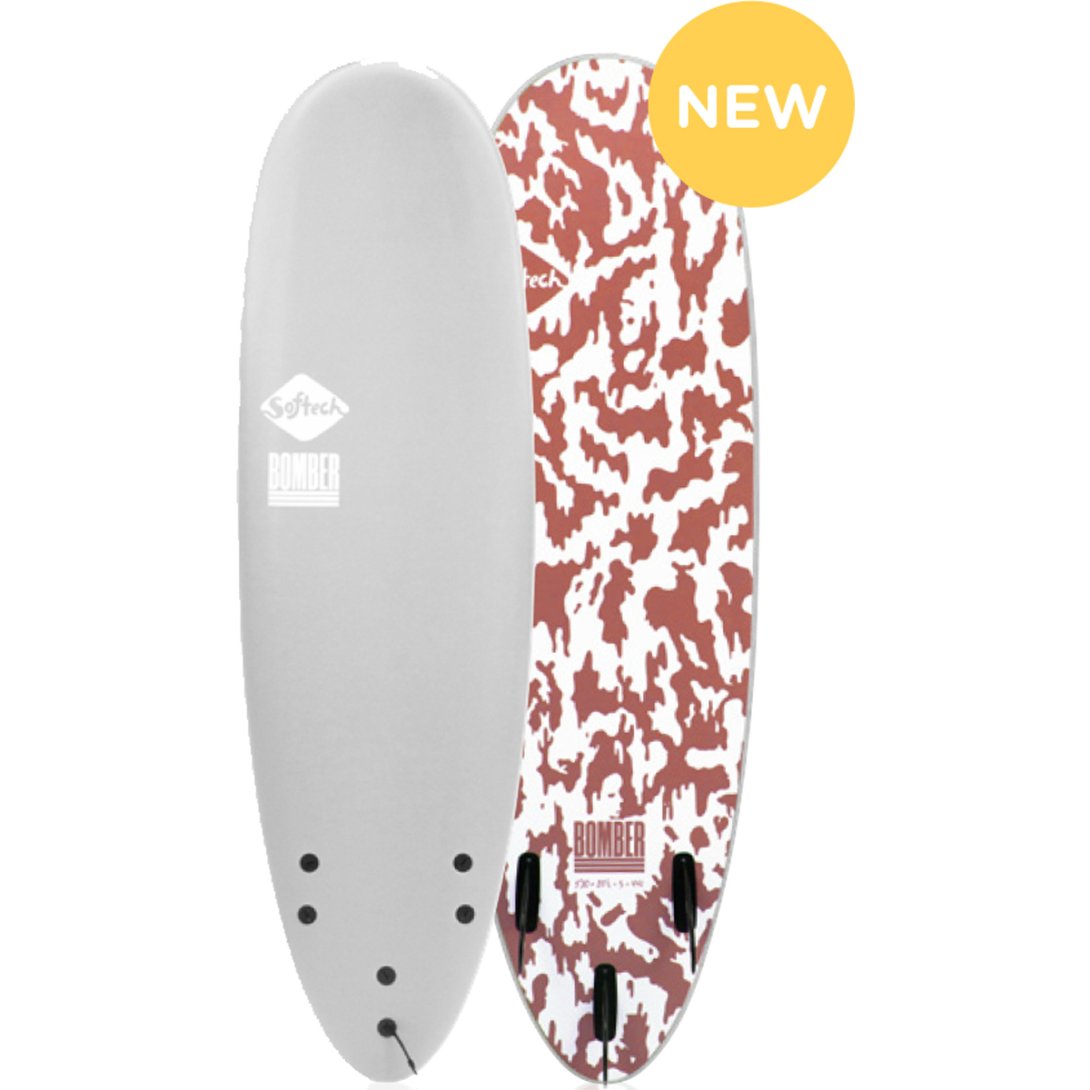 SOFTECH BOMBER FCS II 6'4" GREY DUSTY RED  56LT
