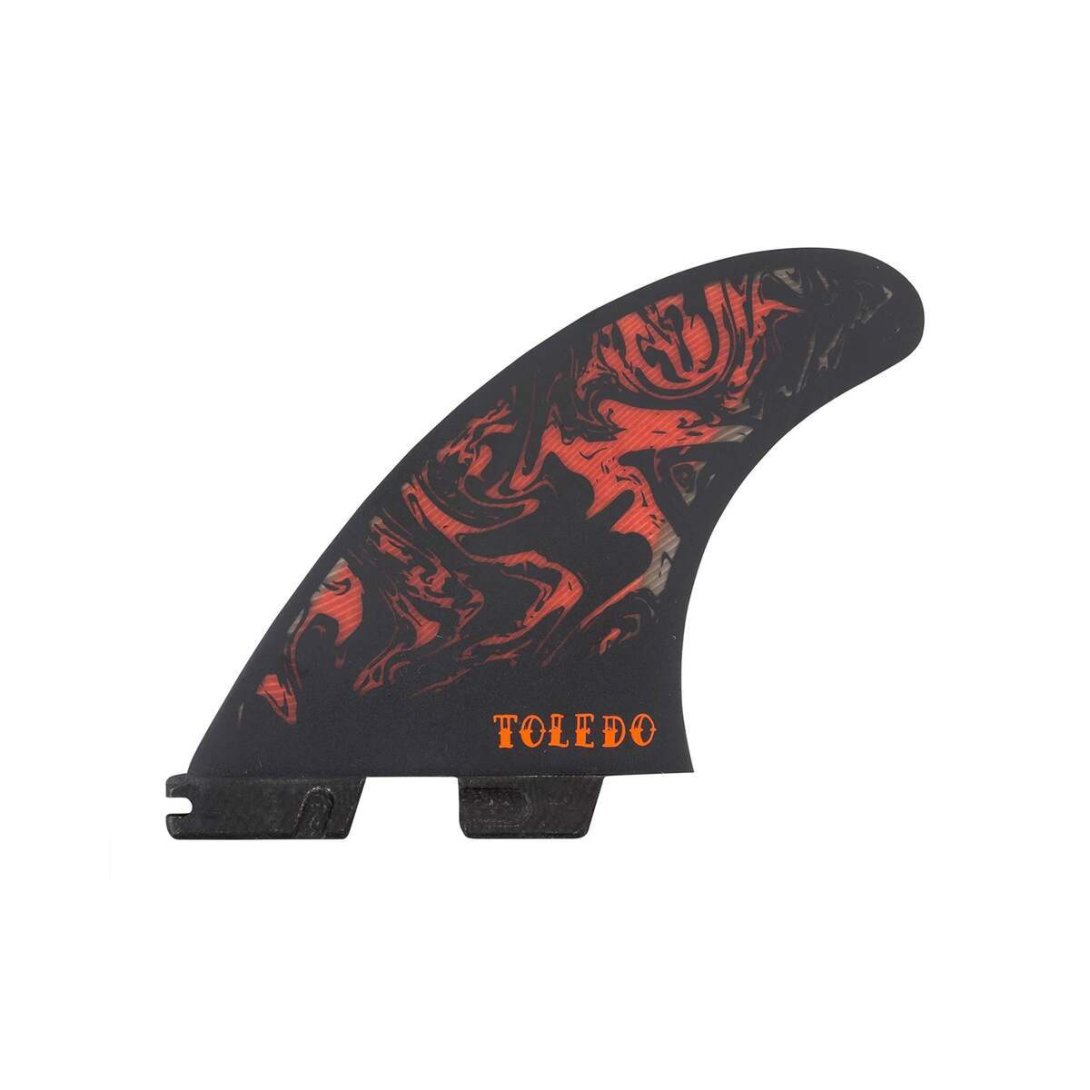 FCS II FELIPE TOLEDO PC LARGE BLACK/RED TRI FINS