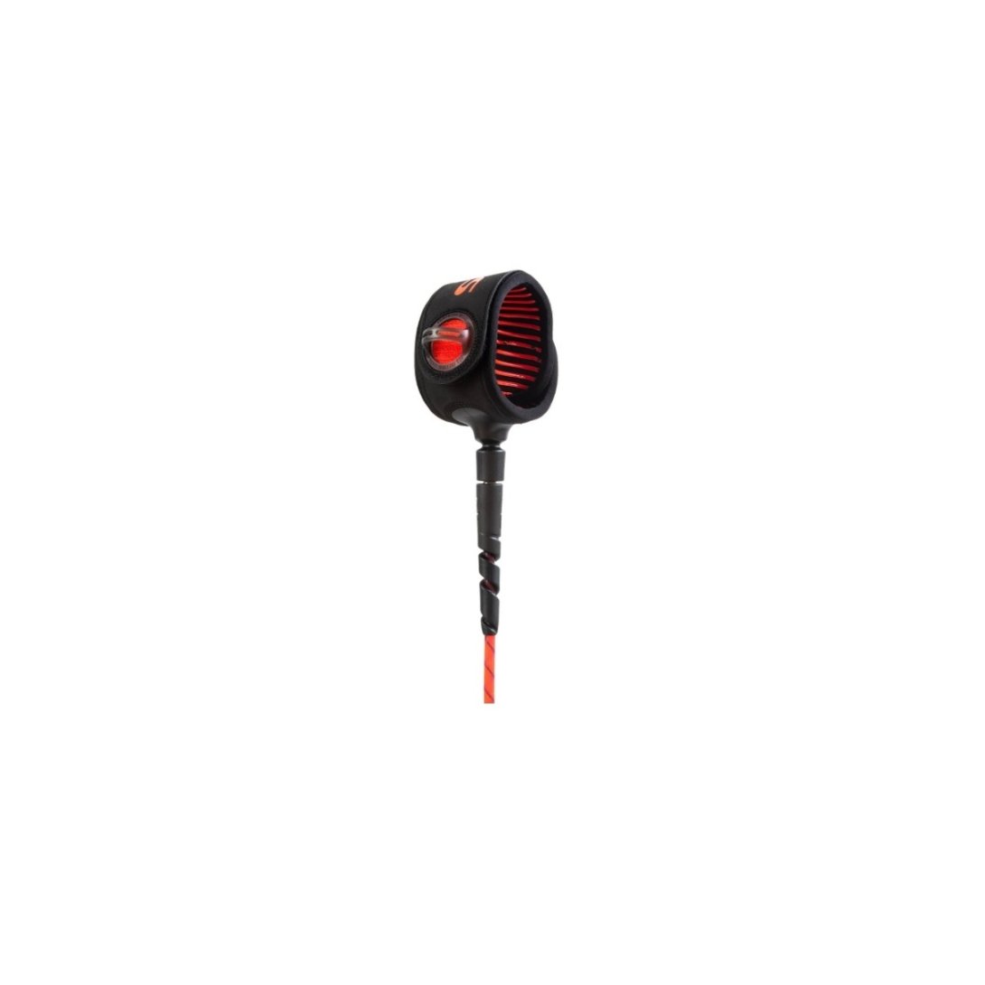 FCS LEASH FREEDOM HELIX 7' ALL ROUND RED/BLACK