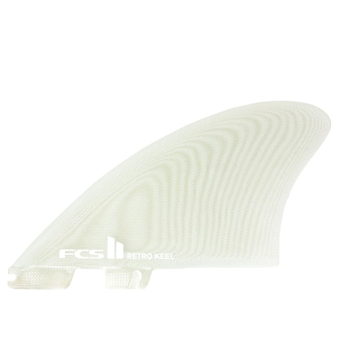 FCS II RETRO KEEL PG WHITE TWIN FINS