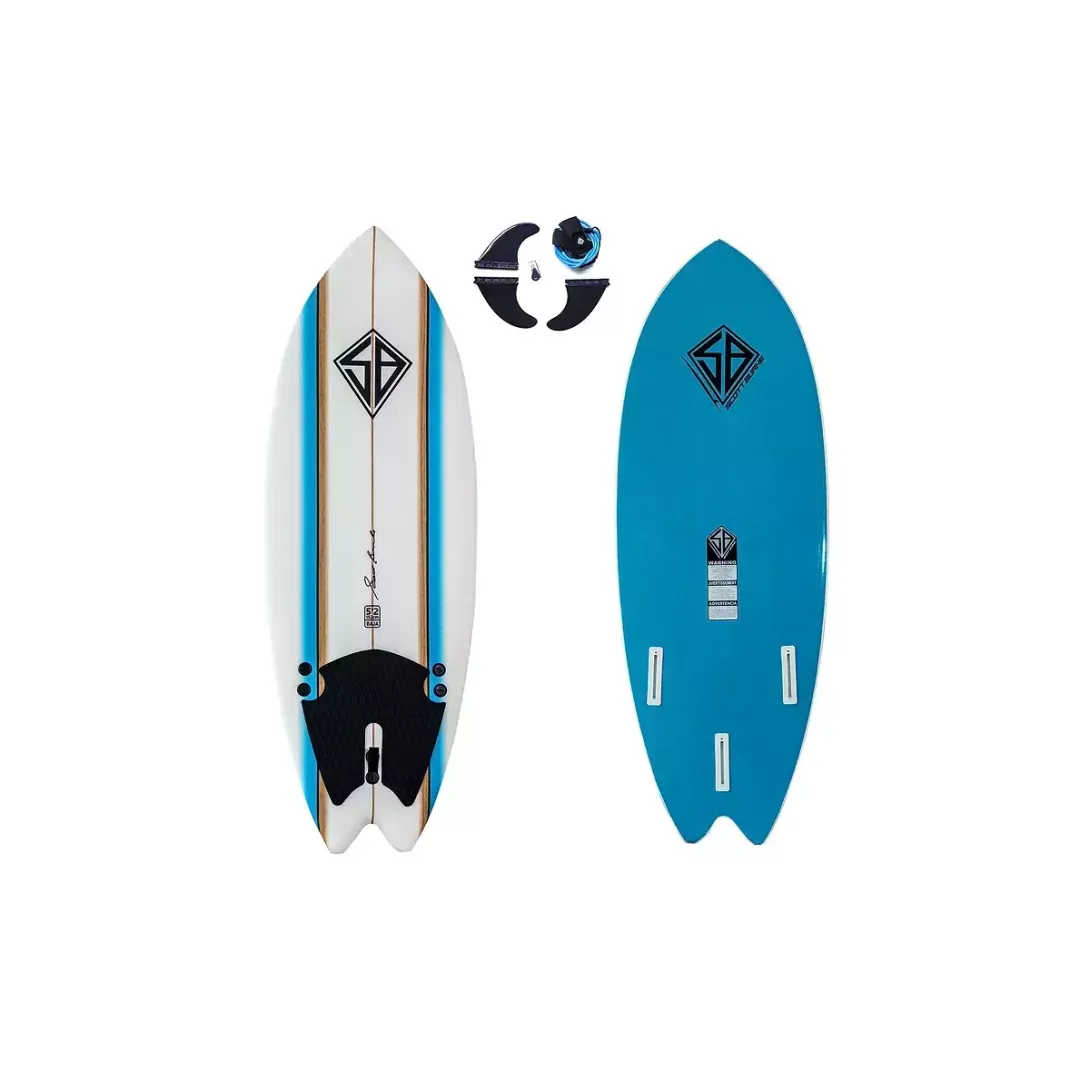 SCOTT BURKE FISH 5'2" SOFTBOARD, FISH TAIL, LEASH & LONGHERONI