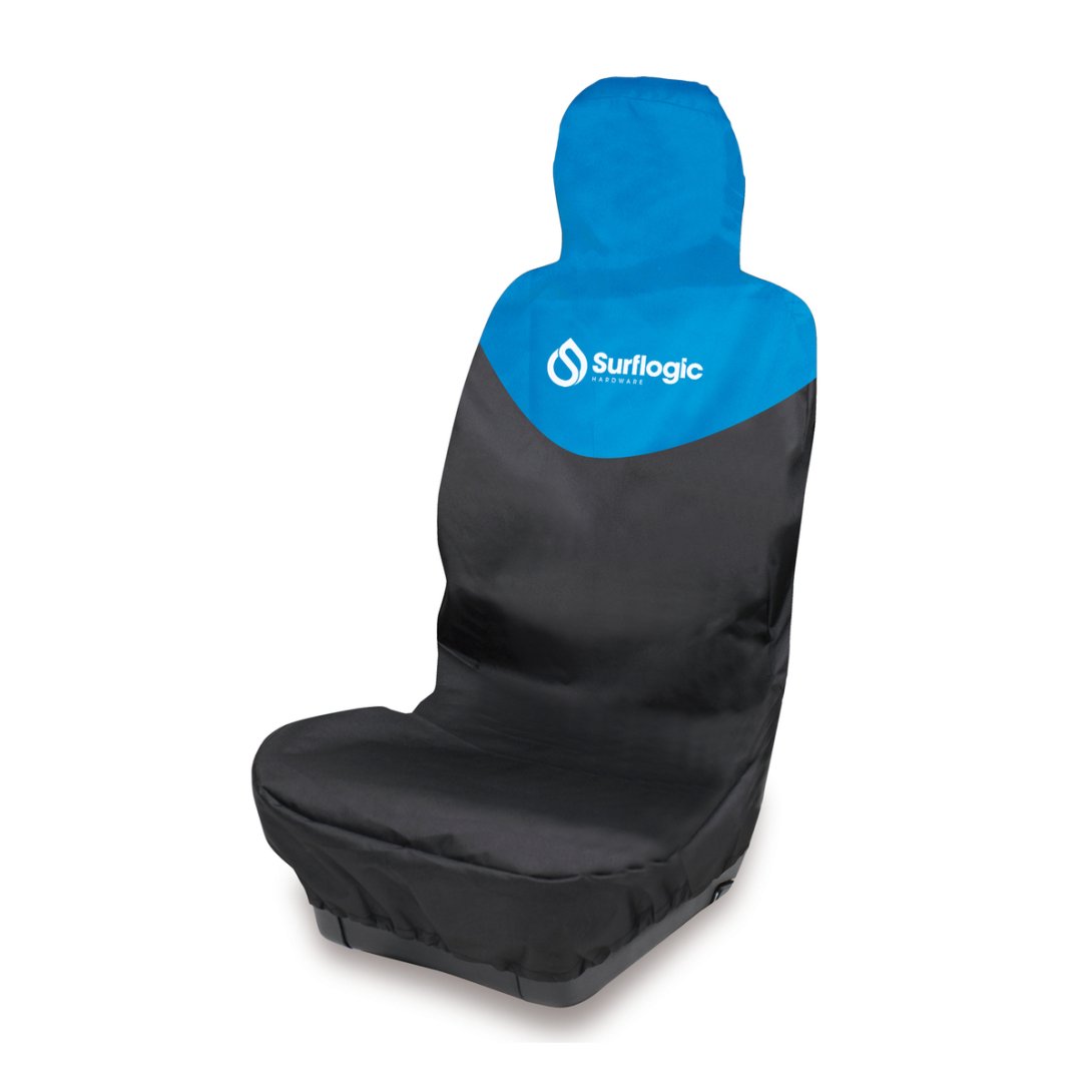 SURF LOGIC CAR SEAT COVER WATERPROOF SINGLE BLACK & CYAN