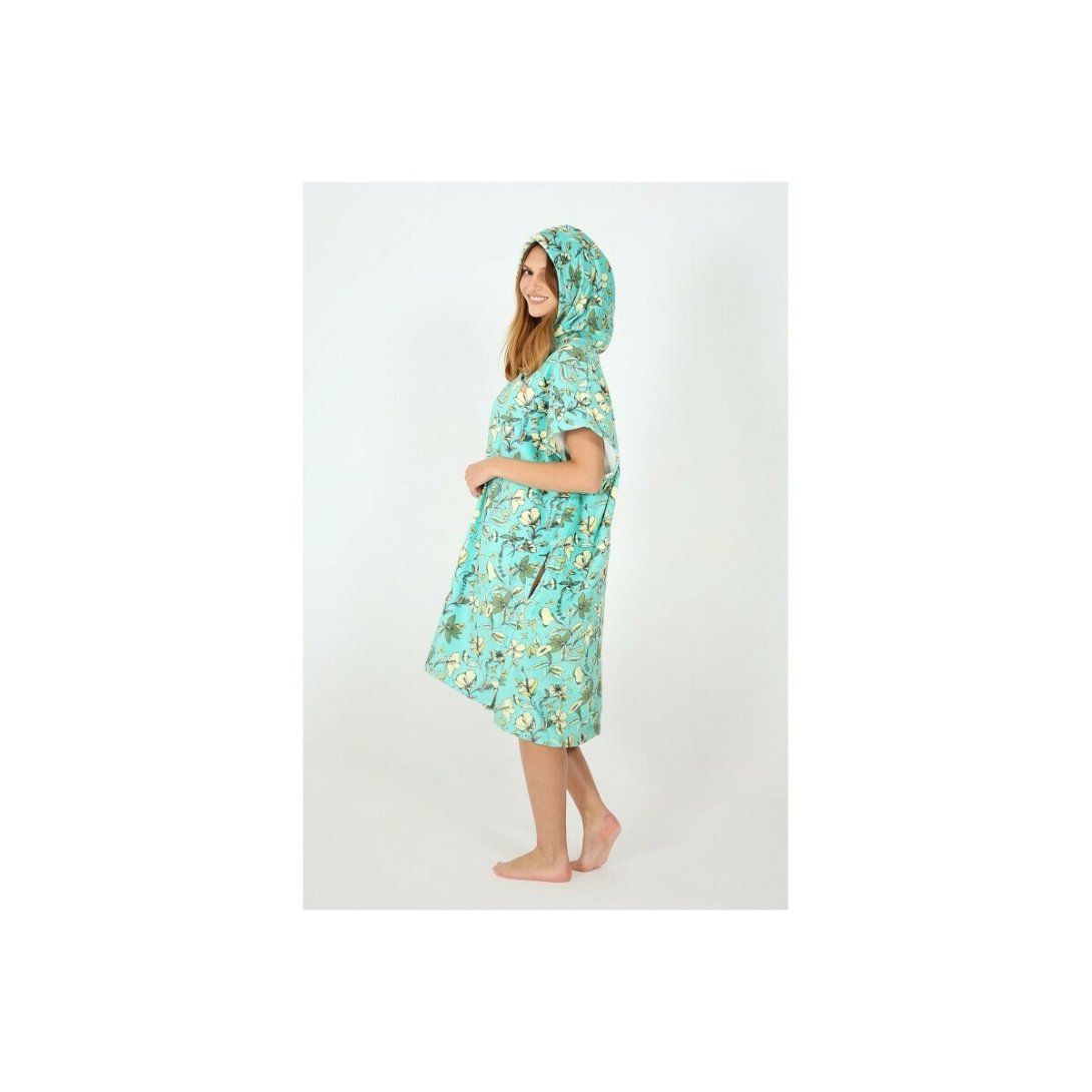 PONCHO AFTER HUMMING BIRDS LIGHT GREEN