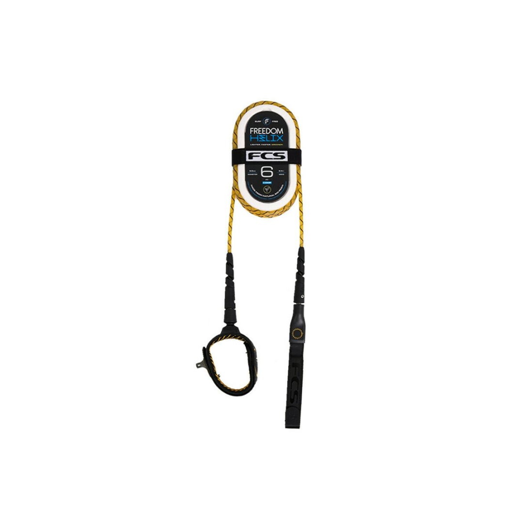FCS LEASH FREEDOM HELIX 6" COMP MANGO/BLACK