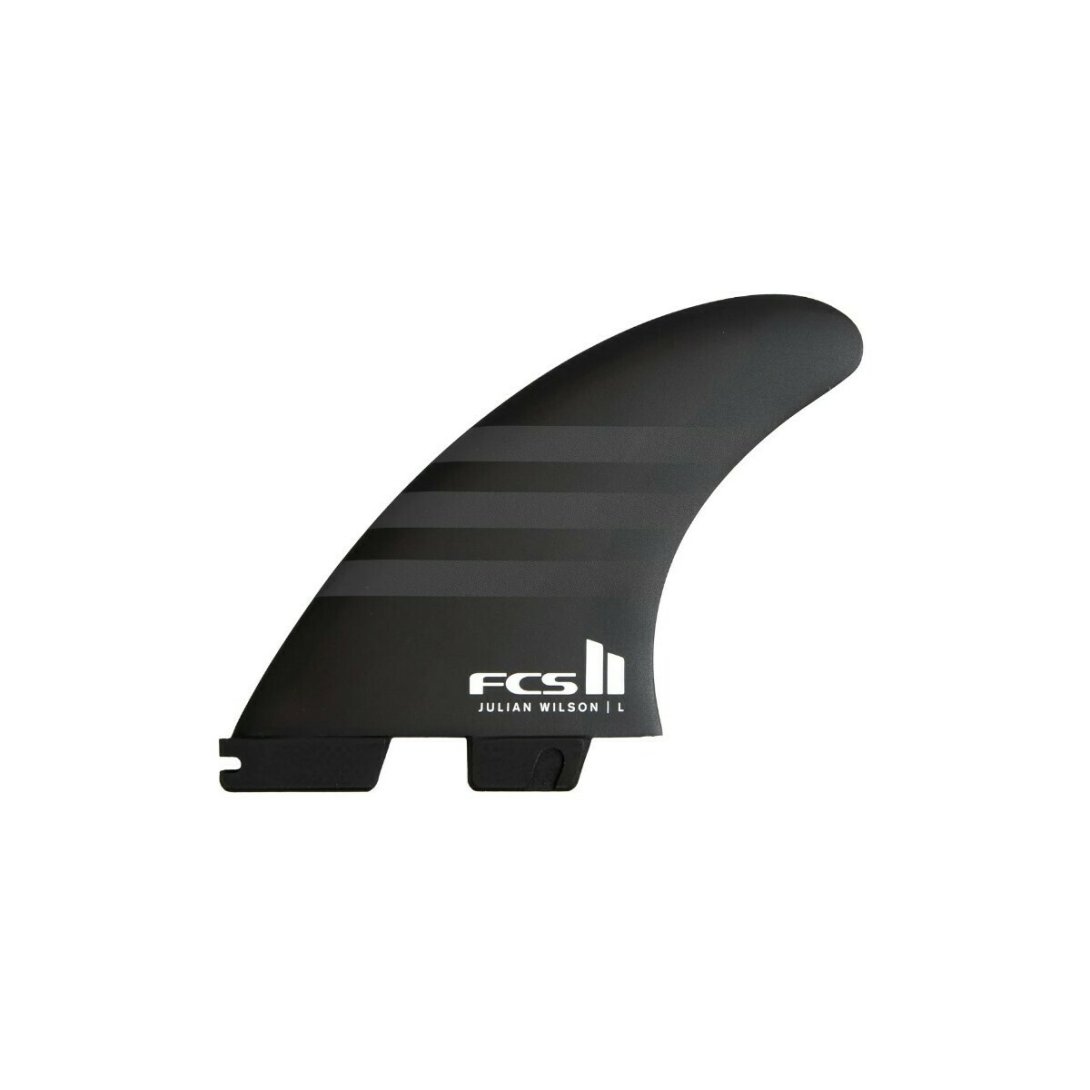 FCS II JULIAN WILSON PC GROM BLACK/BLACK TRI FINS*
