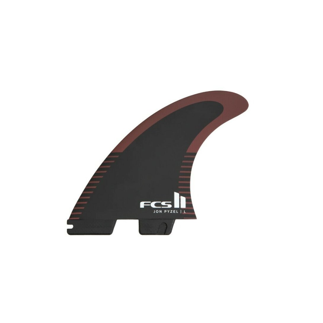 FCS II PYZEL PC LARGE BLACK/SHIRAZ TRI FINS