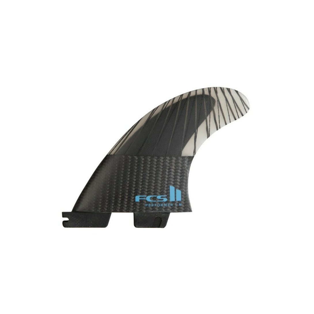 FCS II PERFORMER PC CARBON SMALL TRANQUIL BLU TRI FINS*