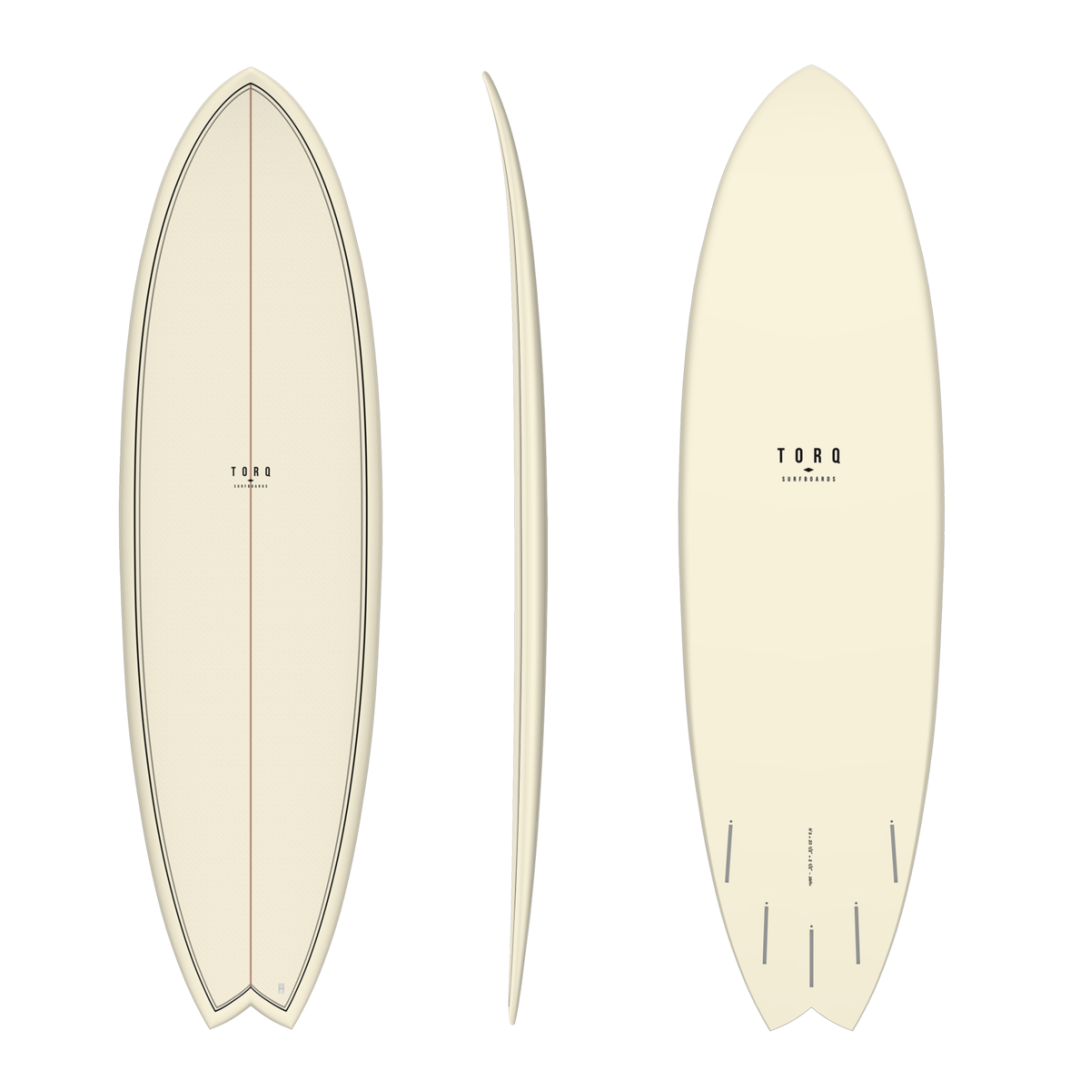TORQ TET 6'3" FISH CLASSIC COLOR CREAM PATTERN 36LT