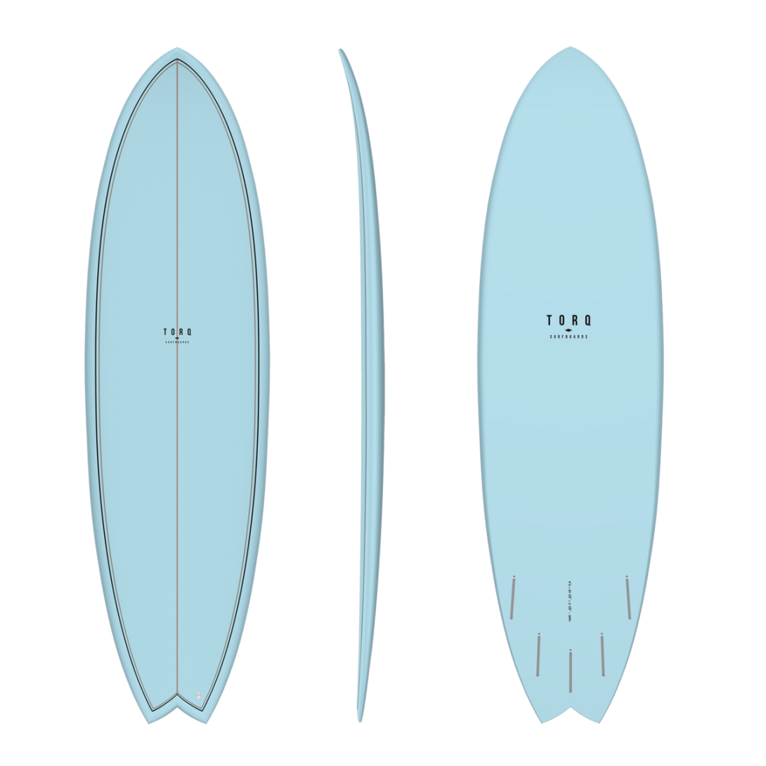 TORQ TET 6'3" FISH CLASSIC COLOR BLUE+PATTERN  36LT