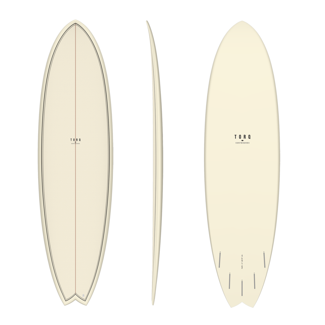 TORQ TET 7'2" FISH CLASSIC COLOR CREAM PATTERN 52.7LT