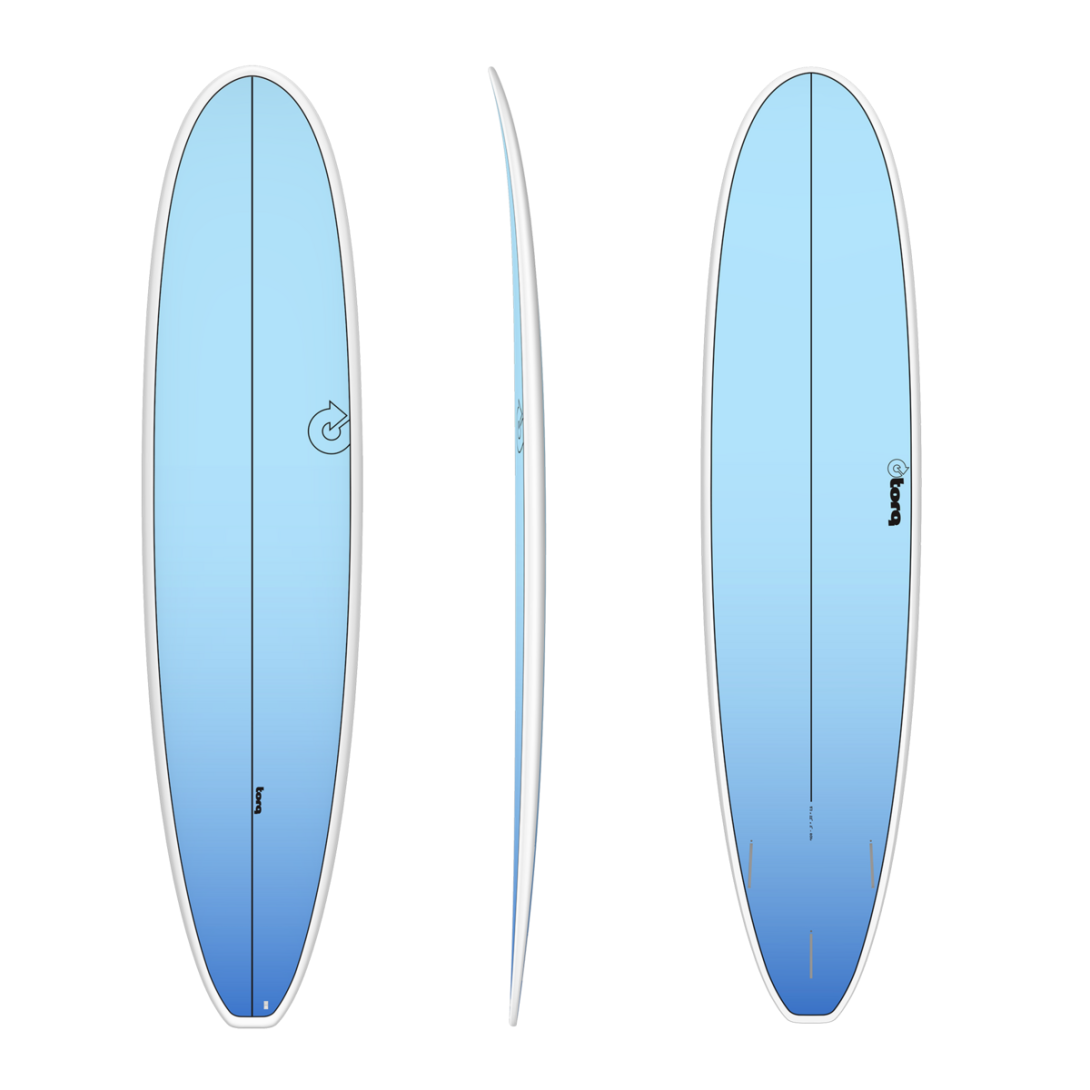 TORQ TET 8'0" MINI MALIBU RETRO FADE LIGHT BLUE 60LT