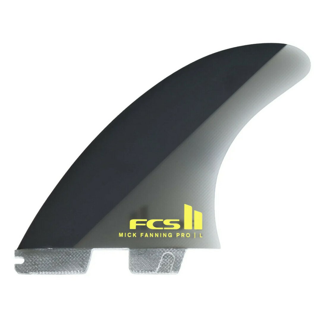 FCS II MICK FANNING PG MEDIUM BLACK/ACID TRI FINS NEW