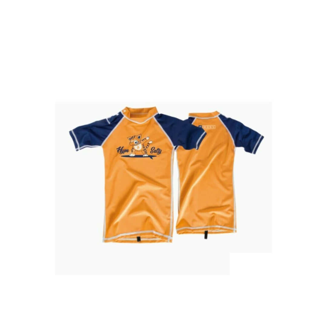 MADNESS LYCRA BOY MANICA CORTA NO LOGO ORANGE/NAVY TG. S